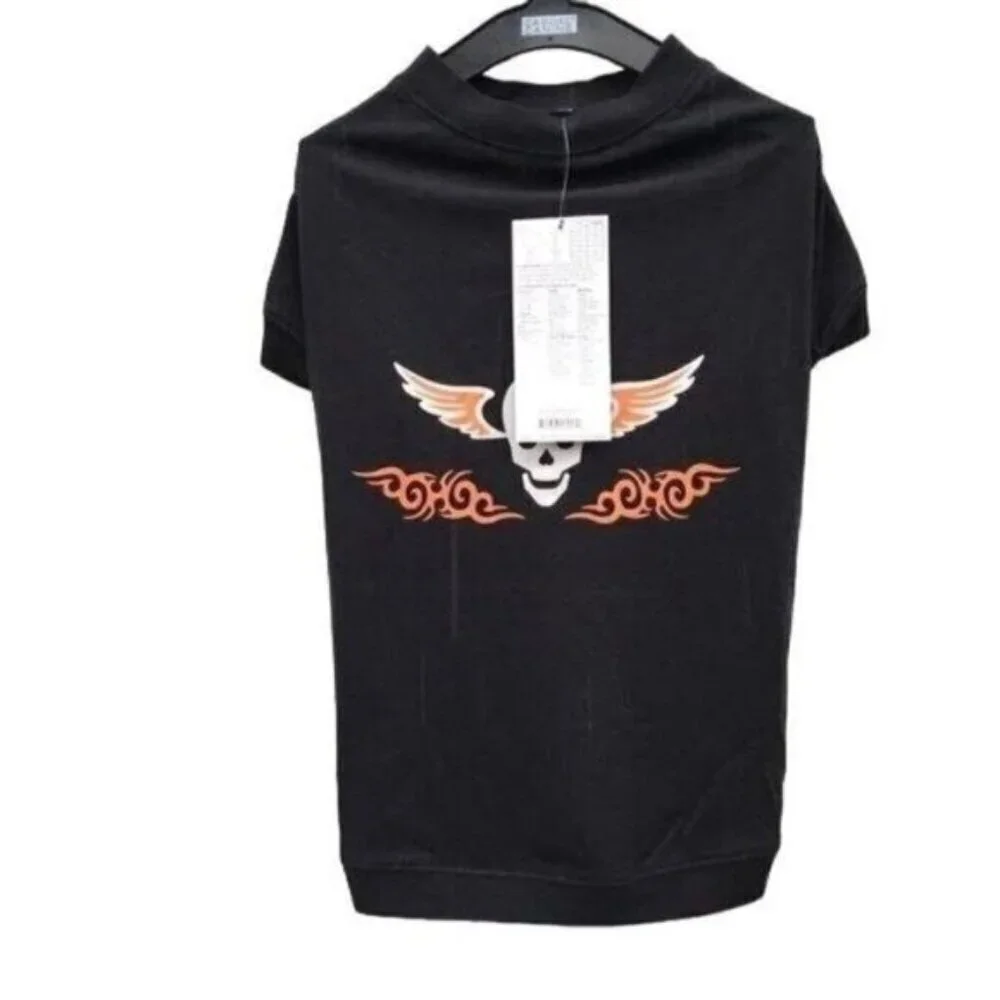 Casual Canine Ruff-N-Tuff Biker Skull Dog Shirt Size Large NEW